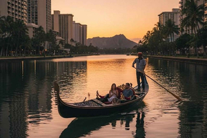 Photo Shoot on a Waikiki Gondola Cruise