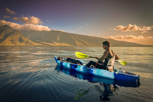 Turtle Town: kajakken en snorkelen bij zonsondergang: Wailea