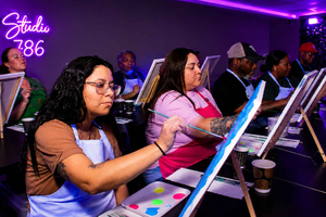 Sip & Paint Under Neon Lights