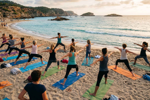 Aula de Ioga na Praia à Beira-mar