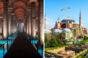 Basilikacisternen och Hagia Sofia med valfritt Topkapipalatset