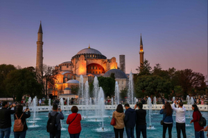 Visite nocturne à pied d'Istanbul : la Mosquée bleue et Sainte-Sophie