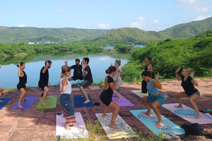 3 uur privé yoga en meditatie tour in Jaipur