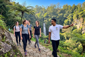 Jakarta to Bandung: Rainbow Waterfall, Floating Mkt & Whoosh