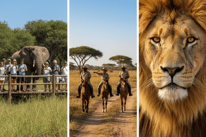 Johannesburg: Elefant-, ride- og løvesafari