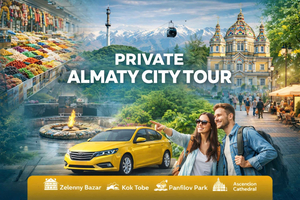 Almaty: kaupungin kohokohdat ja nouto hotellilta