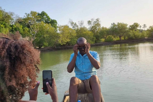 Plaża Diani: Kongo River Estuary Sundowner Boat Tour (wycieczka łodzią po rzece Kongo)
