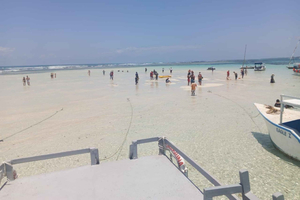 Diani Beach: Robinson Island Glass Boat Tour with Snorkeling