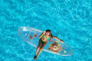 Diani: Clear kayak photoshoot with drone