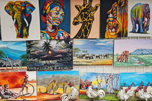 Private Cultural Souvenir Shopping and Giraffe Center Tour