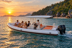 From Samui: Sunset Private Boat Tour Hidden Beach & Picnic