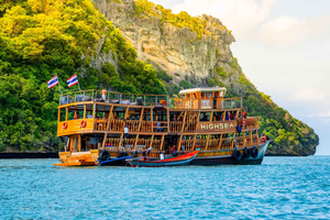 Koh Samui: Crucero por el Parque Mu Ko Ang Thong con opción de Kayak