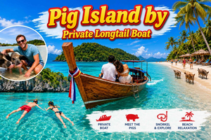 Koh-Tan-Bucht & Schweineinsel mit privatem Langheckboot