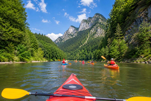 Cracovia: tour con kayak por el río Dunajec, castillo y baño termal