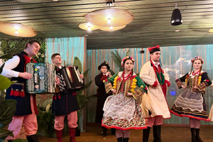Traditionell middag och folkmusikshow i Krakows stadskärna