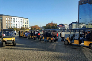 Krakow: Jewish Quarter and Ghetto Sightseeing Golf Cart Tour