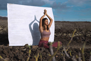 Lanzarote: Outdoor Yoga Class with Headphones