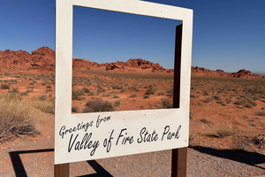 Tur i Valley of Fire från Las Vegas med en fransk guide