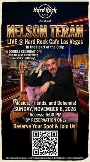Нельсон Теран Живое выступление в Hard Rock Cafe Las Vegas Strip