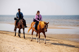 Ridetur i Riga langs stranden