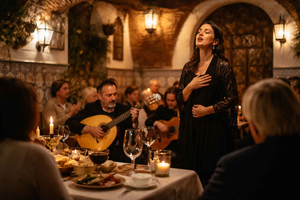 Fado Show with Dinner and Guided Walking Tour