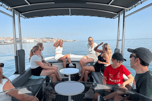 Lissabon: Bybådskrydstogt dag/nat/solnedgang med champagne