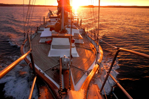 Daylight or Sunset on a Vintage Sailboat
