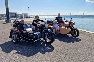 Gamla stan i Lissabon med sidovagn