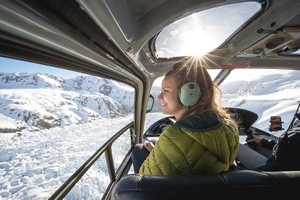 Franz Josef & Fox-breene Helikopterflyvning og snølanding