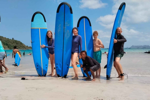Lombok: Privat surferlektion på Selong Belanak Beach med afhentning
