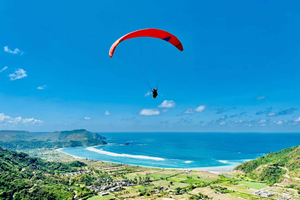 Lombok: Tandem-Paragliding, Tanjung-Aan-Strand & Sonnenuntergang