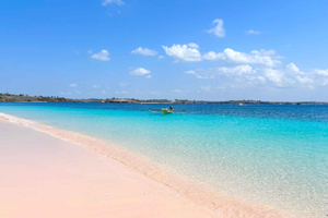 Privat båtur til tre rosa strender og snorkling ved Gili Petelu