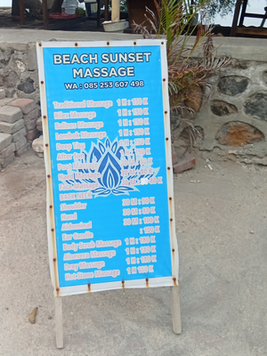 Beach sunset spa
