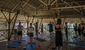 Flowers and Fire Yoga Garden Gili Air