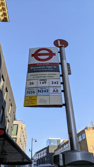 Shoreditch High St / Bethnal Green Road (Stop L)