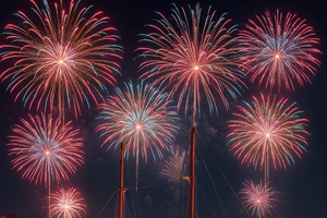Atlantic Festival Funchal: Fireworks View from a Wooden Boat with a Drink