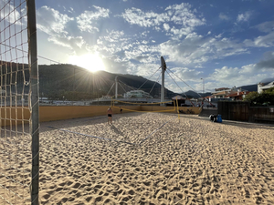 Beach volleyball court