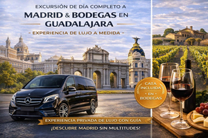 Madrid and wineries in Guadalajara. Full-day premium sightseeing tour