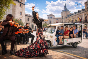 Madrid-tur med tuk-tuk og flamencoshow på Tablao Las Tablas