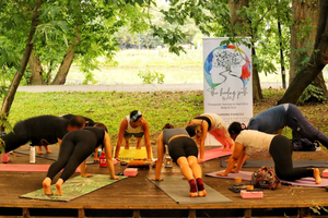 Outdoor Power Pilates Class in Retiro Park