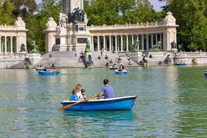 entrada para barca de remos sin colas en el parque de El Retiro