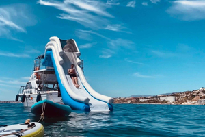 Benalmádena Boat Tour with Snorkeling, Water Slide and Lunch