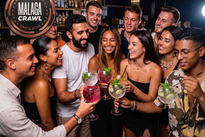 Málaga: Premium-VIP-Kneipentour mit Getränken und Clubeintritt