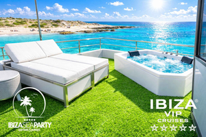 Ibiza: Formentera VIP Boat Paella, BBQ, OpenBar, DJ & Sunset