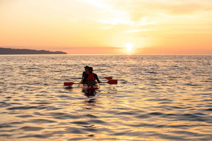 Sunrise kayaking in Tossa de Mar