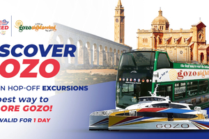 Ab Valetta: Katamaran Tour mit Hop-On, Hop-Off Gozo Tour