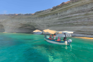 Marsaxlokk:Cruise & swim at 3 hidden bays + St Peter's Pool