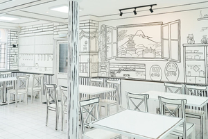 Wakuwaku Omurice Restaurant inside 2D world