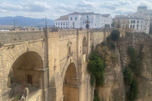 From Estepona: Ronda, including transport, cafe, bullring, tapas, and drinks