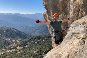 From Estepona: Vía Ferrata de Benalauria climbing tour